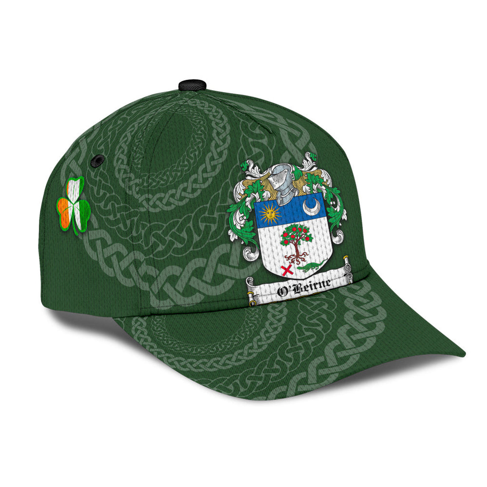 Clan Obeirne Coat Of Arms - Irish Family Crest St Patrick's Day Classic CapNX97 Classic Cap - Obeirne Coat Of Arms St Patrick's Day Classic Cap Irish Cap
