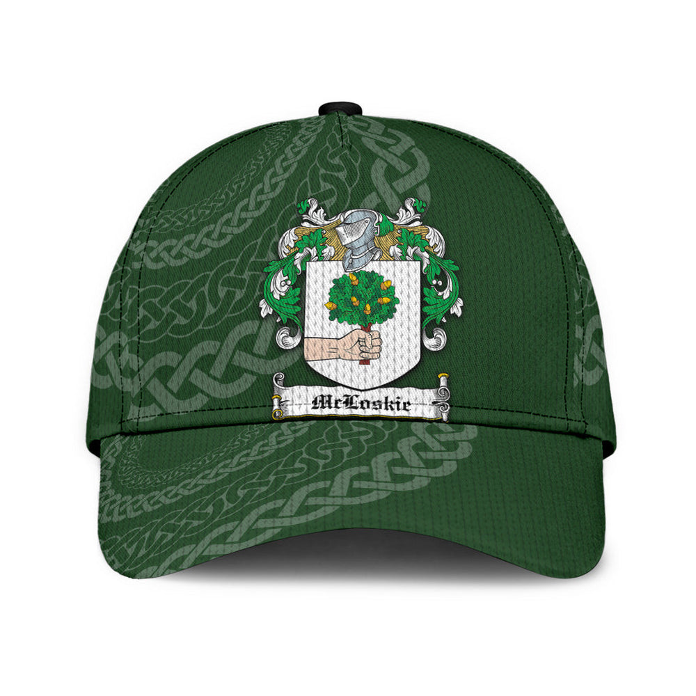 Clan Mcloskie Coat Of Arms - Irish Family Crest St Patrick's Day Classic CapIM44 Classic Cap - Mcloskie Coat Of Arms St Patrick's Day Classic Cap Irish Cap