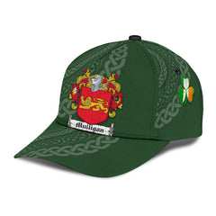 Clan Mulligan Coat Of Arms - Irish Family Crest St Patrick's Day Classic CapCM17 Classic Cap - Mulligan Coat Of Arms St Patrick's Day Classic Cap Irish Cap