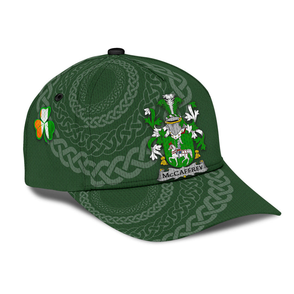 Clan Mccaffrey Coat Of Arms - Irish Family Crest St Patrick's Day Classic CapQC82 Classic Cap - Mccaffrey Coat Of Arms St Patrick's Day Classic Cap Irish Cap