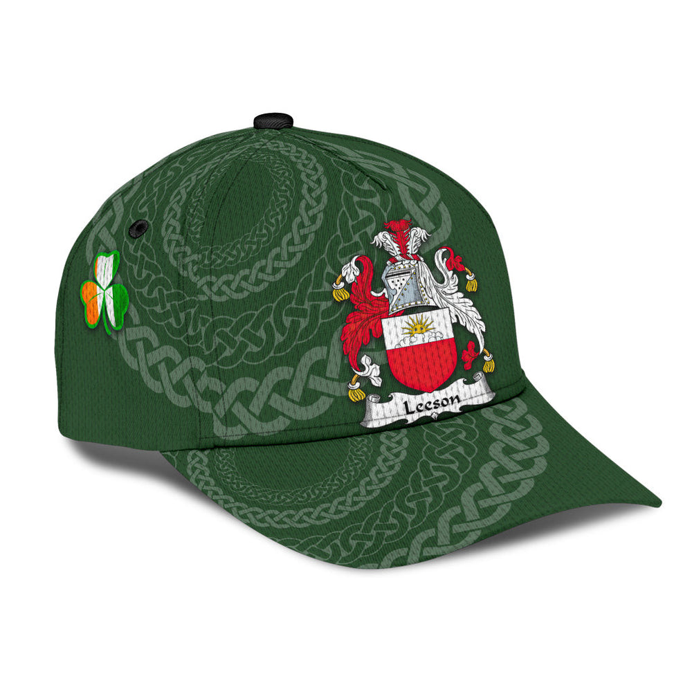 Clan Leeson Coat Of Arms - Irish Family Crest St Patrick's Day Classic CapHB48 Classic Cap - Leeson Coat Of Arms St Patrick's Day Classic Cap Irish Cap