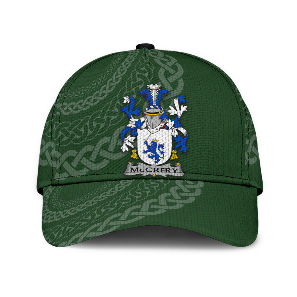 Clan Mccrery Coat Of Arms - Irish Family Crest St Patrick's Day Classic CapVO34 Classic Cap - Mccrery Coat Of Arms St Patrick's Day Classic Cap Irish Cap