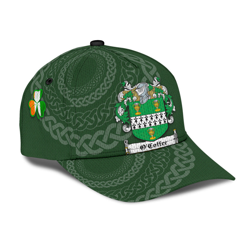 Clan Ocoffee Coat Of Arms - Irish Family Crest St Patrick's Day Classic CapYT74 Classic Cap - Ocoffee Coat Of Arms St Patrick's Day Classic Cap Irish Cap
