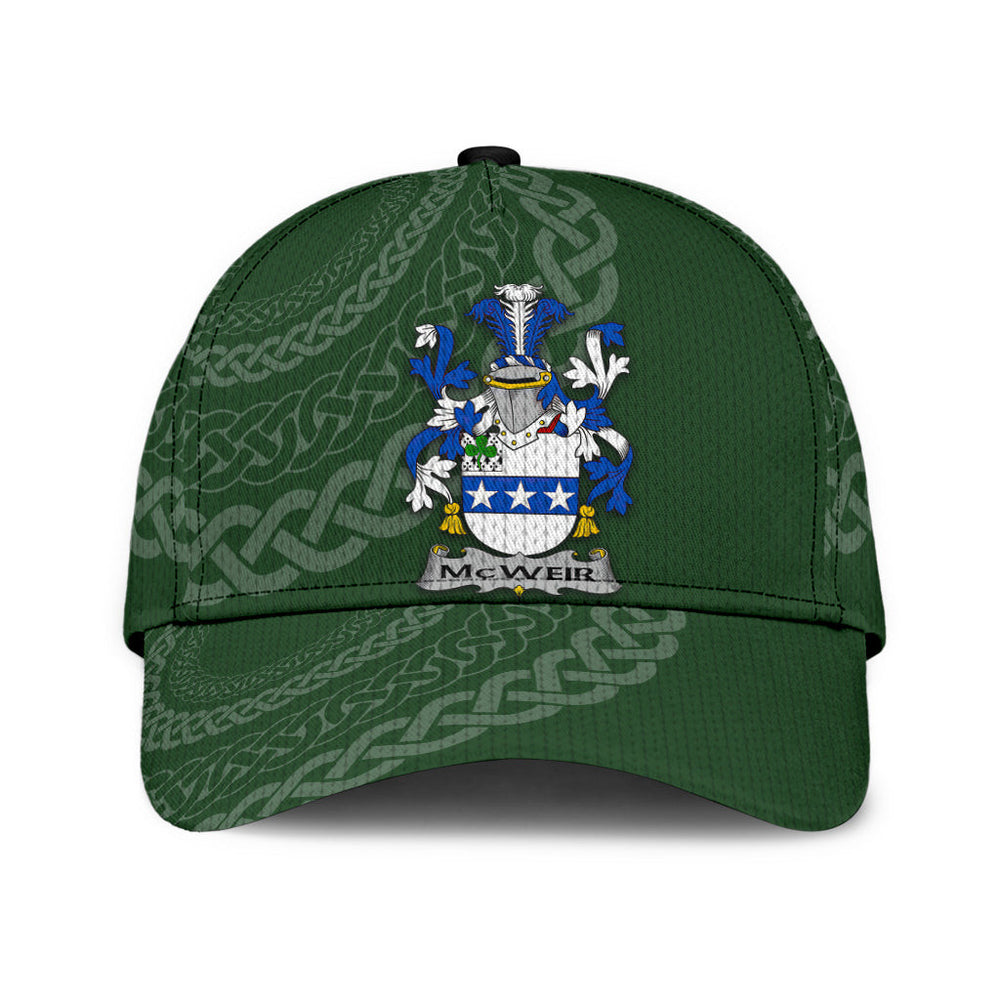 Clan Mcweir Coat Of Arms - Irish Family Crest St Patrick's Day Classic CapWY37 Classic Cap - Mcweir Coat Of Arms St Patrick's Day Classic Cap Irish Cap