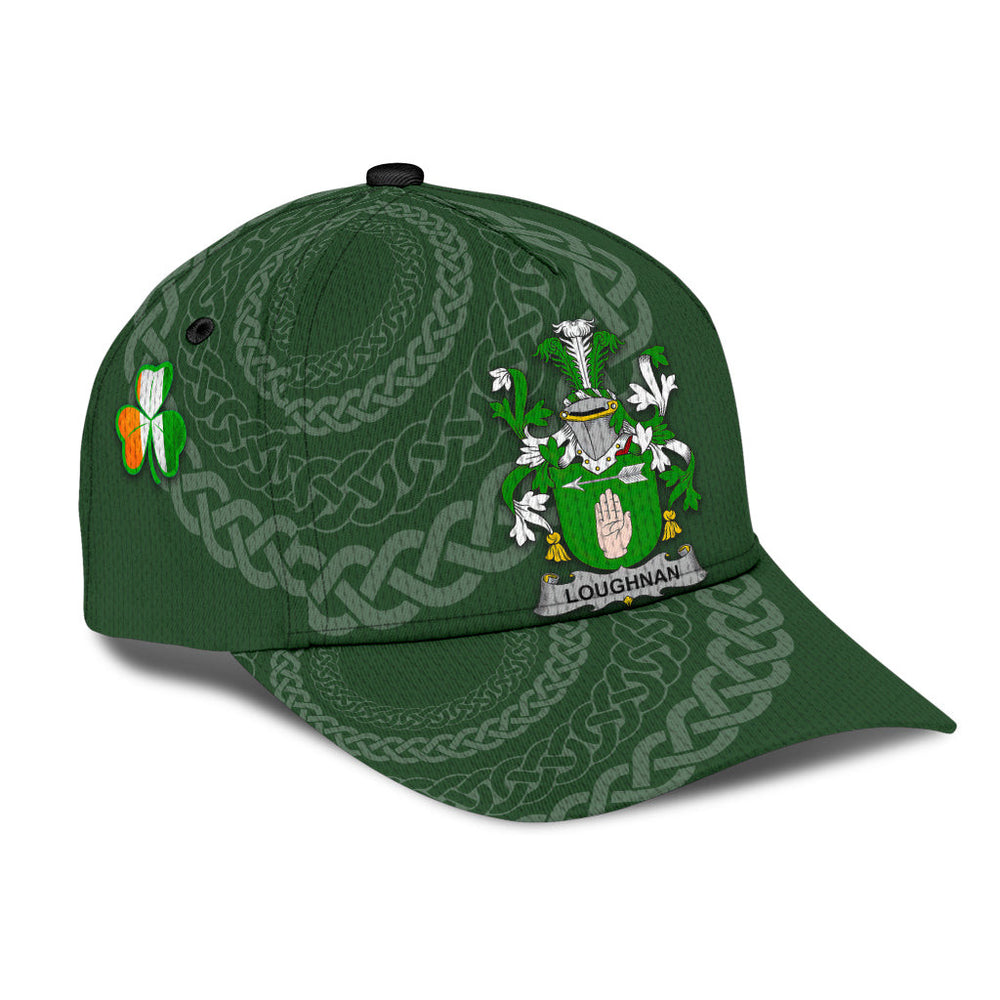 Clan Loughnan Coat Of Arms - Irish Family Crest St Patrick's Day Classic CapYU73 Classic Cap - Loughnan Coat Of Arms St Patrick's Day Classic Cap Irish Cap