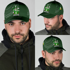 Clan Loughnan Coat Of Arms - Irish Family Crest St Patrick's Day Classic CapYU73 Classic Cap - Loughnan Coat Of Arms St Patrick's Day Classic Cap Irish Cap
