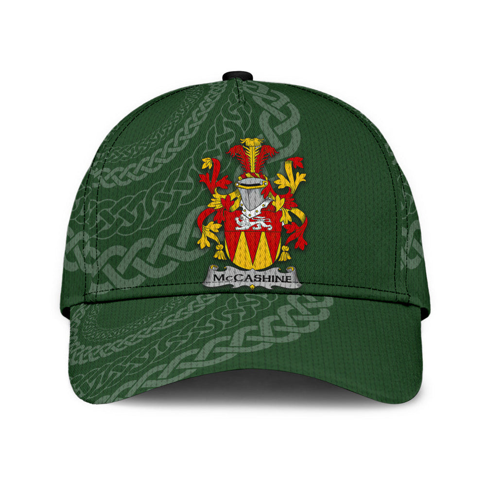 Clan Mccashine Coat Of Arms - Irish Family Crest St Patrick's Day Classic CapLS42 Classic Cap - Mccashine Coat Of Arms St Patrick's Day Classic Cap Irish Cap