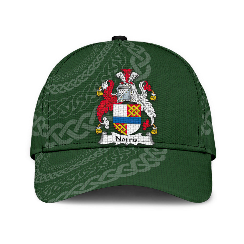 Clan Norris Coat Of Arms - Irish Family Crest St Patrick's Day Classic CapZL63 Classic Cap - Norris Coat Of Arms St Patrick's Day Classic Cap Irish Cap