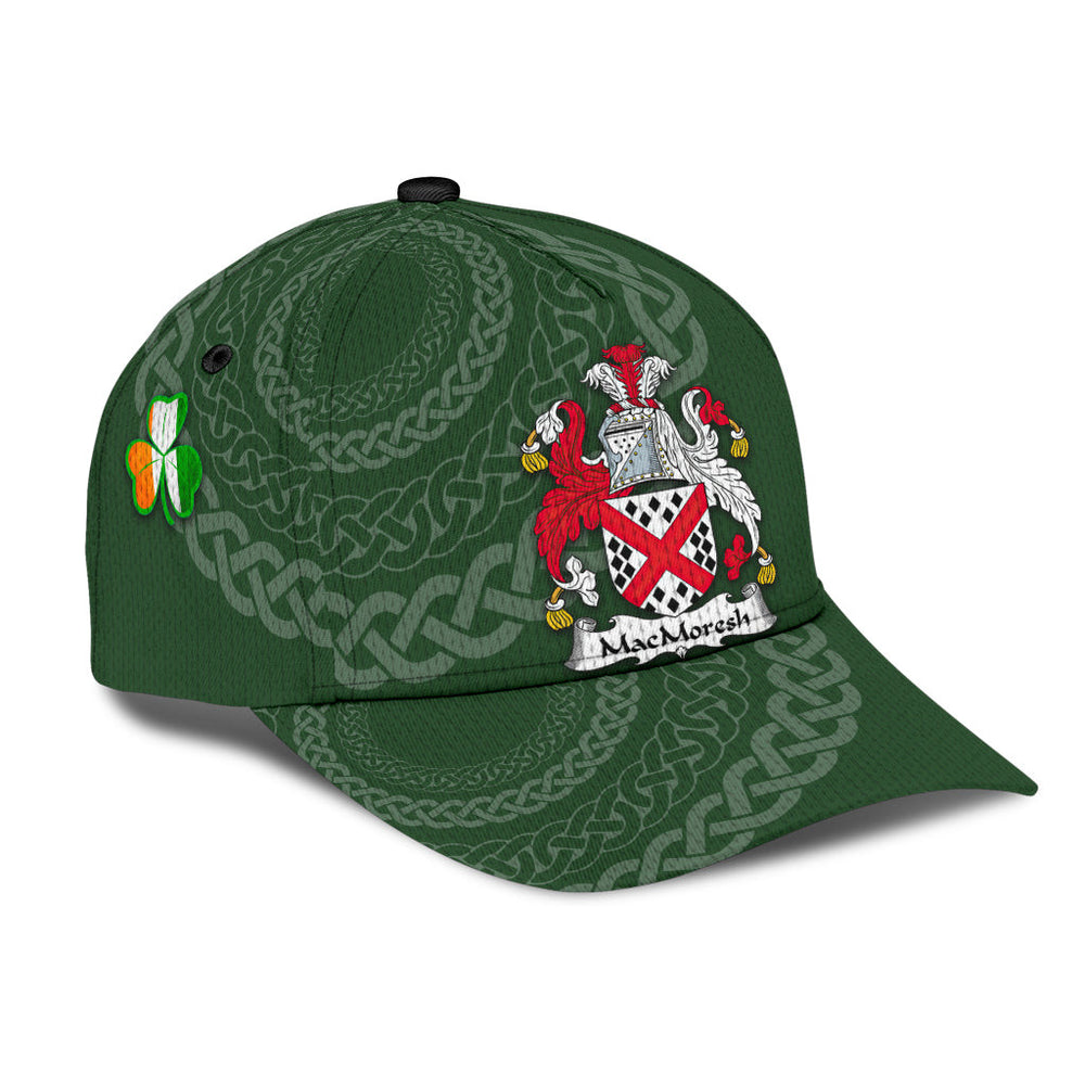 Clan Macmoresh Coat Of Arms - Irish Family Crest St Patrick's Day Classic CapPR35 Classic Cap - Macmoresh Coat Of Arms St Patrick's Day Classic Cap Irish Cap