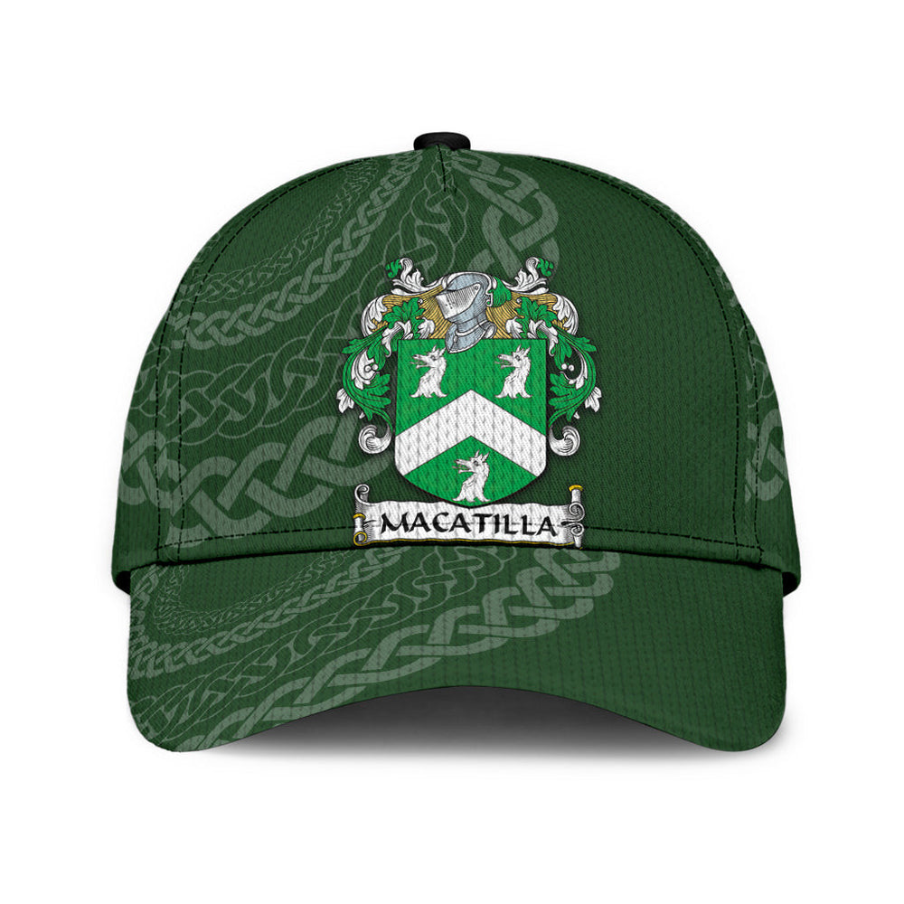 Clan Macatilla Coat Of Arms - Irish Family Crest St Patrick's Day Classic CapRH58 Classic Cap - Macatilla Coat Of Arms St Patrick's Day Classic Cap Irish Cap