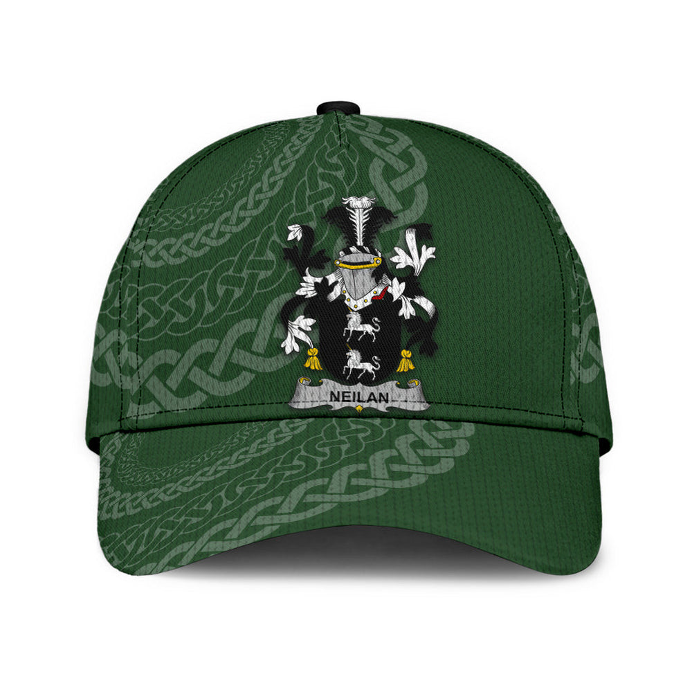 Clan Neilan Coat Of Arms - Irish Family Crest St Patrick's Day Classic CapNE43 Classic Cap - Neilan Coat Of Arms St Patrick's Day Classic Cap Irish Cap