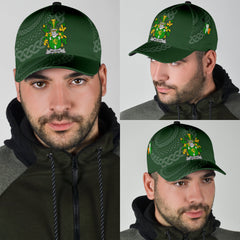 Clan Melody Coat Of Arms - Irish Family Crest St Patrick's Day Classic CapBU11 Classic Cap - Melody Coat Of Arms St Patrick's Day Classic Cap Irish Cap