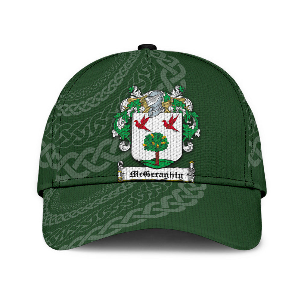 Clan Mcgeraghty Coat Of Arms - Irish Family Crest St Patrick's Day Classic CapAA44 Classic Cap - Mcgeraghty Coat Of Arms St Patrick's Day Classic Cap Irish Cap