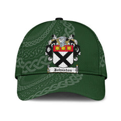 Clan Johnston Coat Of Arms - Irish Family Crest St Patrick's Day Classic CapVQ16 Classic Cap - Johnston Coat Of Arms St Patrick's Day Classic Cap Irish Cap