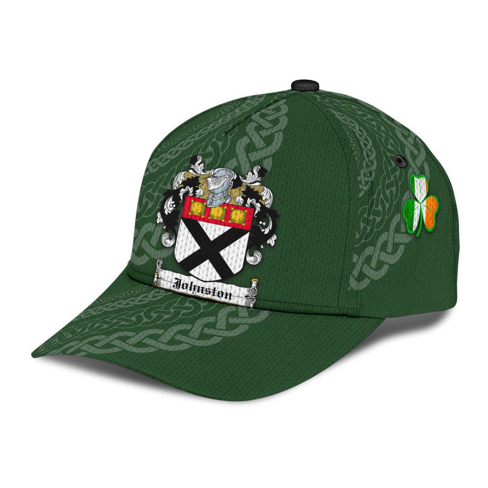 Clan Johnston Coat Of Arms - Irish Family Crest St Patrick's Day Classic CapVQ16 Classic Cap - Johnston Coat Of Arms St Patrick's Day Classic Cap Irish Cap