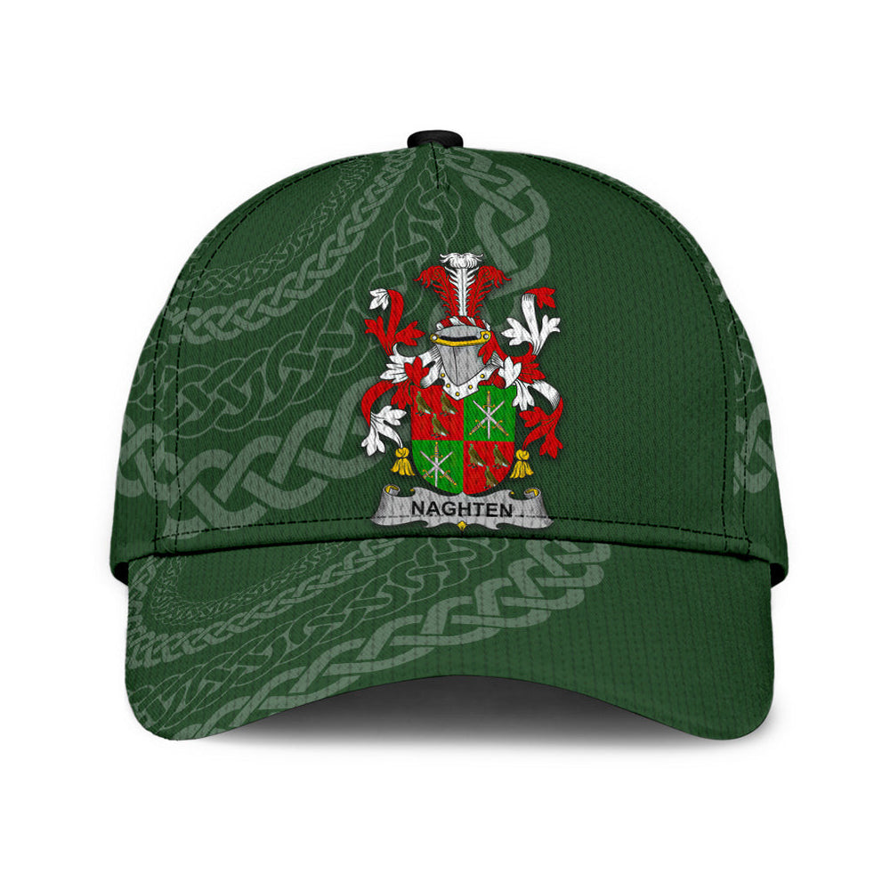 Clan Naghten Coat Of Arms - Irish Family Crest St Patrick's Day Classic CapBB21 Classic Cap - Naghten Coat Of Arms St Patrick's Day Classic Cap Irish Cap