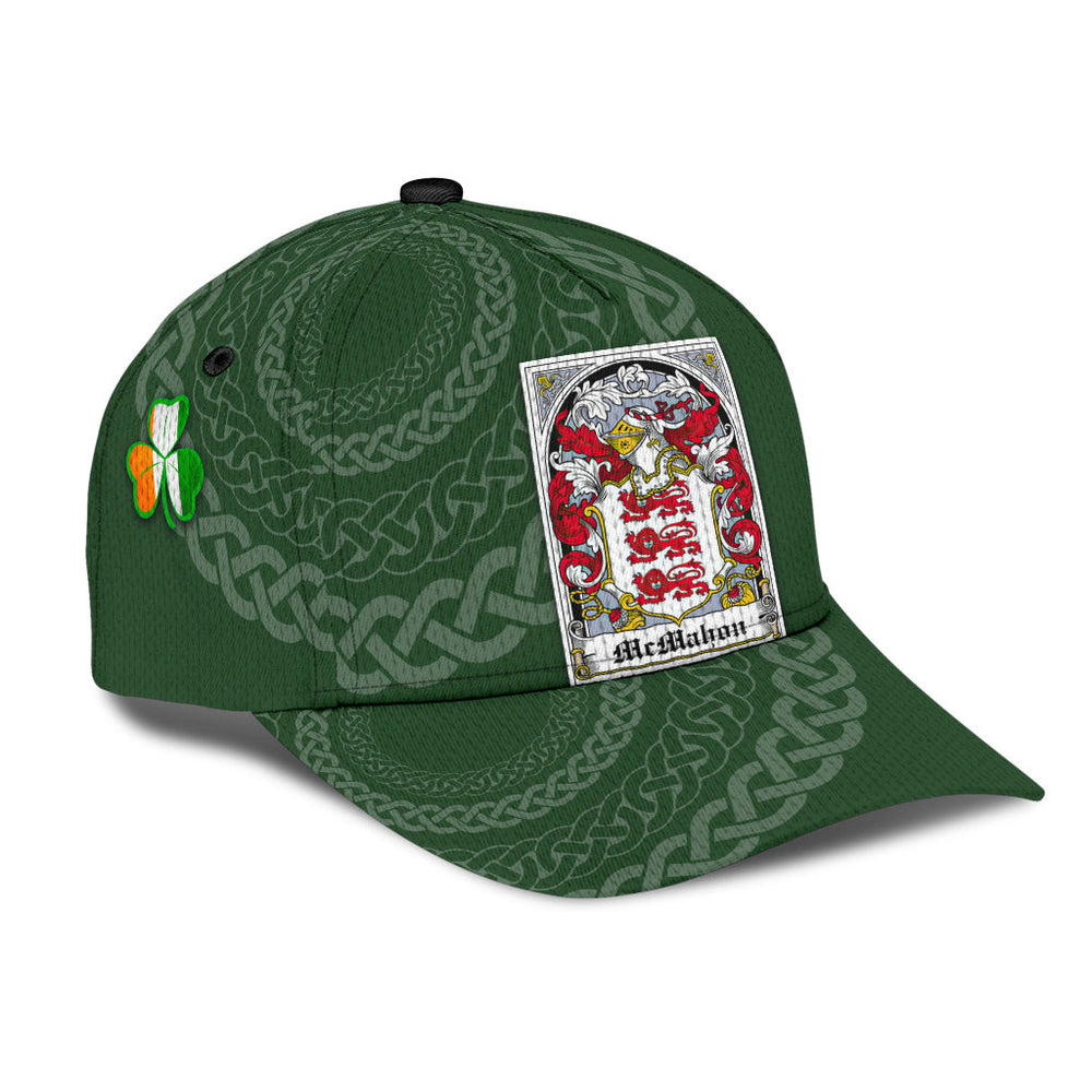 Clan Mcmahon Coat Of Arms - Irish Family Crest St Patrick's Day Classic CapJT84 Classic Cap - Mcmahon Coat Of Arms St Patrick's Day Classic Cap Irish Cap