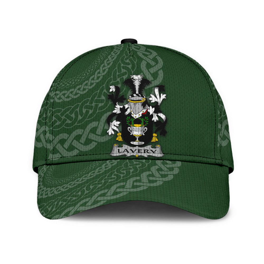Clan Lavery Coat Of Arms - Irish Family Crest St Patrick's Day Classic CapUJ47 Classic Cap - Lavery Coat Of Arms St Patrick's Day Classic Cap Irish Cap