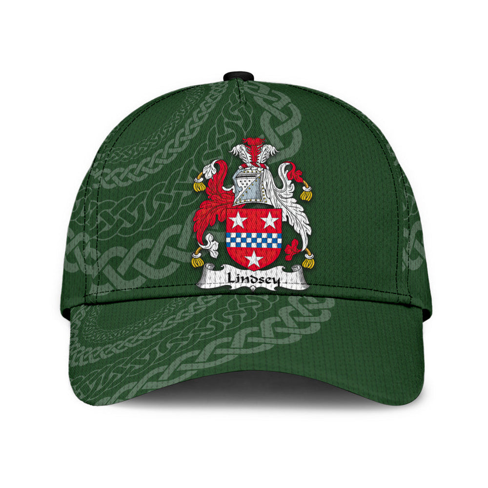 Clan Lindsey Coat Of Arms - Irish Family Crest St Patrick's Day Classic CapZE80 Classic Cap - Lindsey Coat Of Arms St Patrick's Day Classic Cap Irish Cap