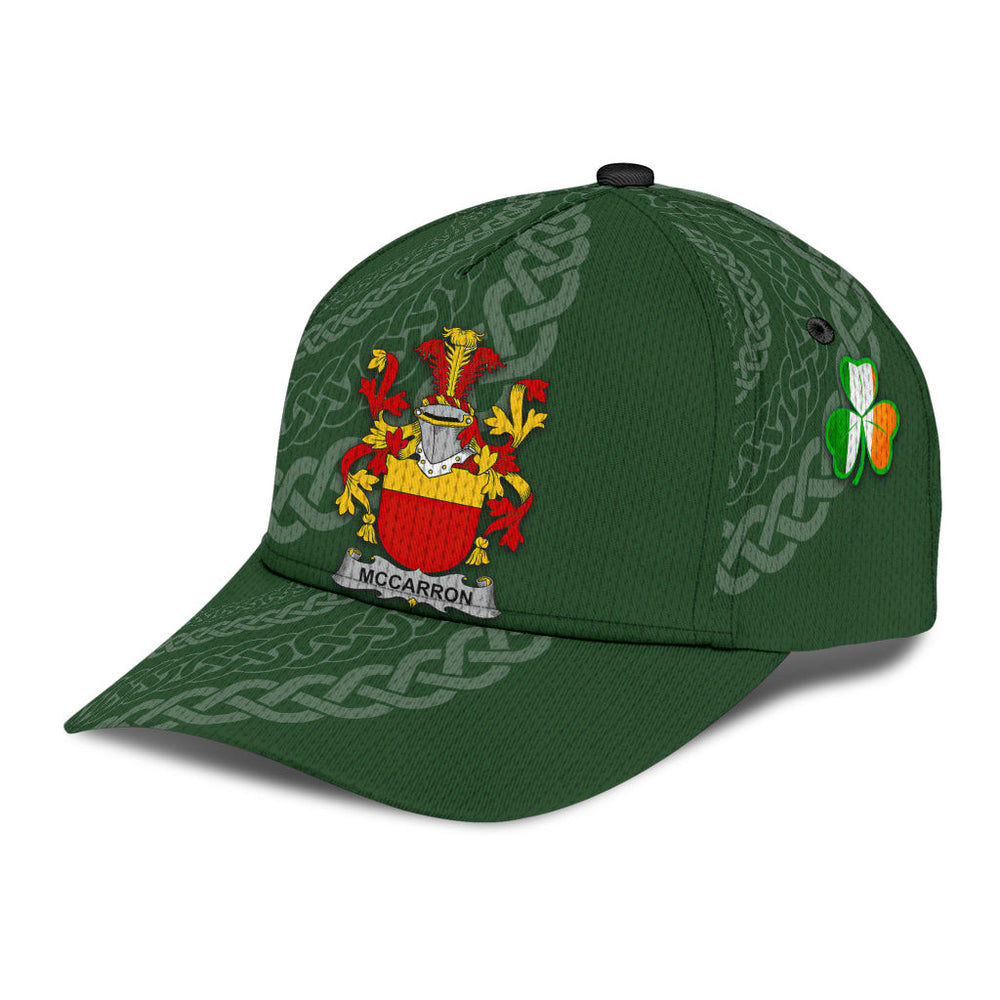Clan Mccarron Coat Of Arms - Irish Family Crest St Patrick's Day Classic CapOV61 Classic Cap - Mccarron Coat Of Arms St Patrick's Day Classic Cap Irish Cap