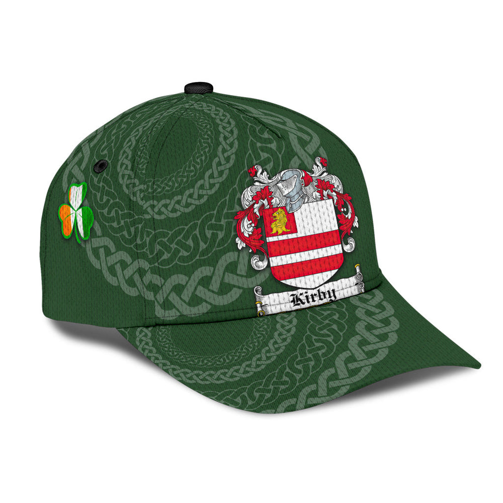 Clan Kirby Coat Of Arms - Irish Family Crest St Patrick's Day Classic CapXS75 Classic Cap - Kirby Coat Of Arms St Patrick's Day Classic Cap Irish Cap