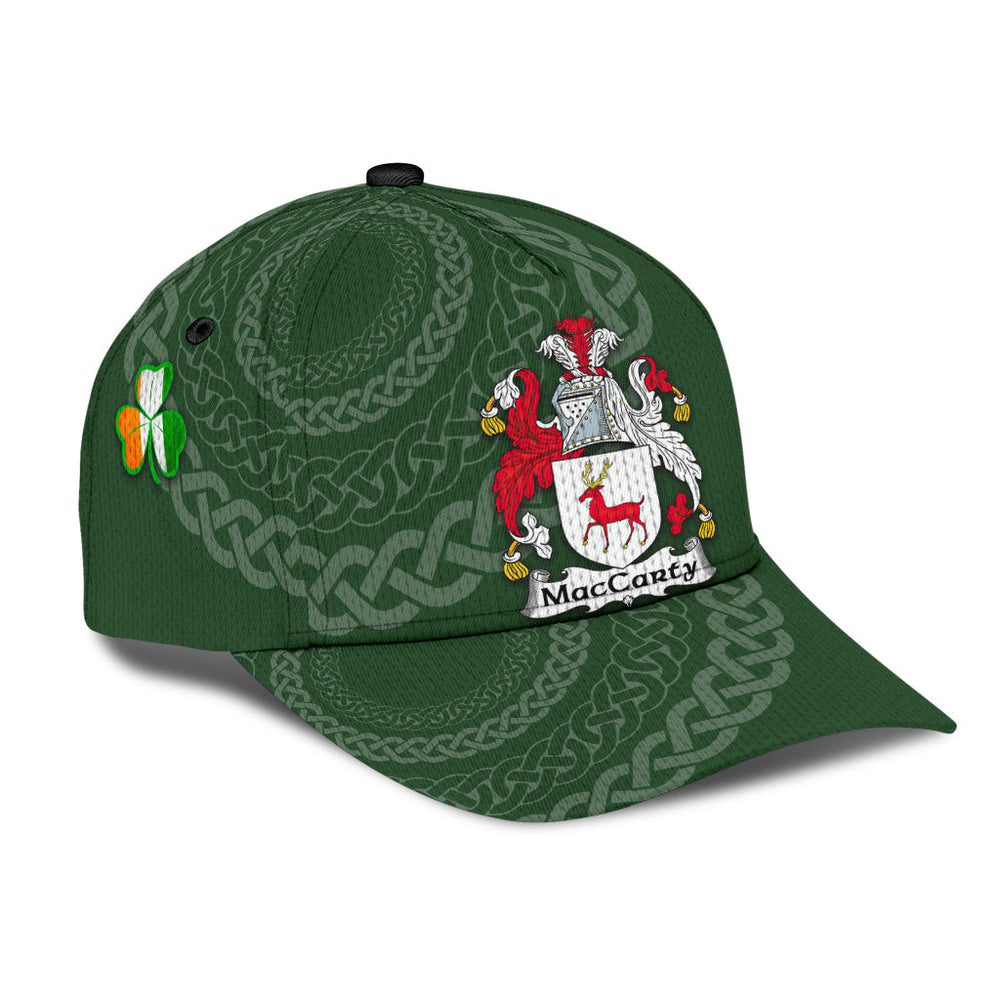 Clan Maccarty Coat Of Arms - Irish Family Crest St Patrick's Day Classic CapRP92 Classic Cap - Maccarty Coat Of Arms St Patrick's Day Classic Cap Irish Cap