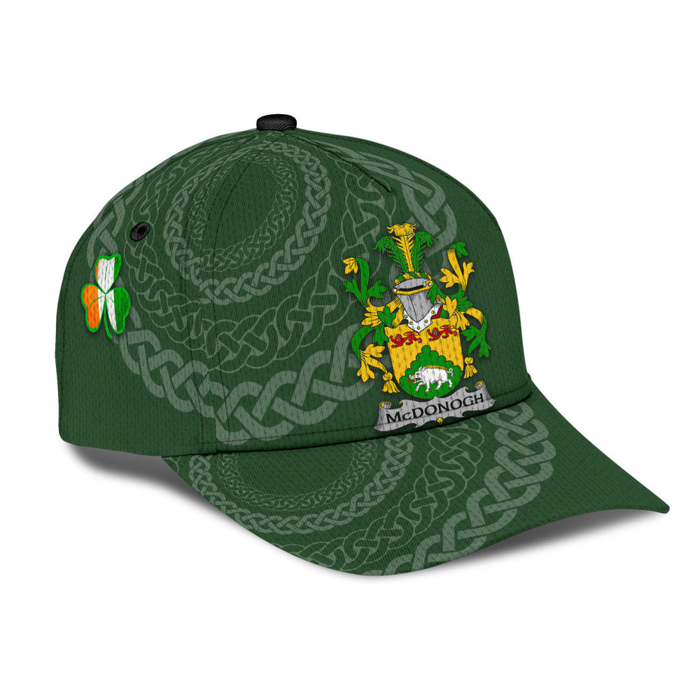 Clan Mcdonogh Coat Of Arms - Irish Family Crest St Patrick's Day Classic CapCW10 Classic Cap - Mcdonogh Coat Of Arms St Patrick's Day Classic Cap Irish Cap
