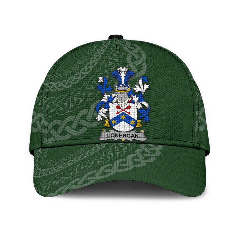 Clan Lonergan Coat Of Arms - Irish Family Crest St Patrick's Day Classic CapSV20 Classic Cap - Lonergan Coat Of Arms St Patrick's Day Classic Cap Irish Cap