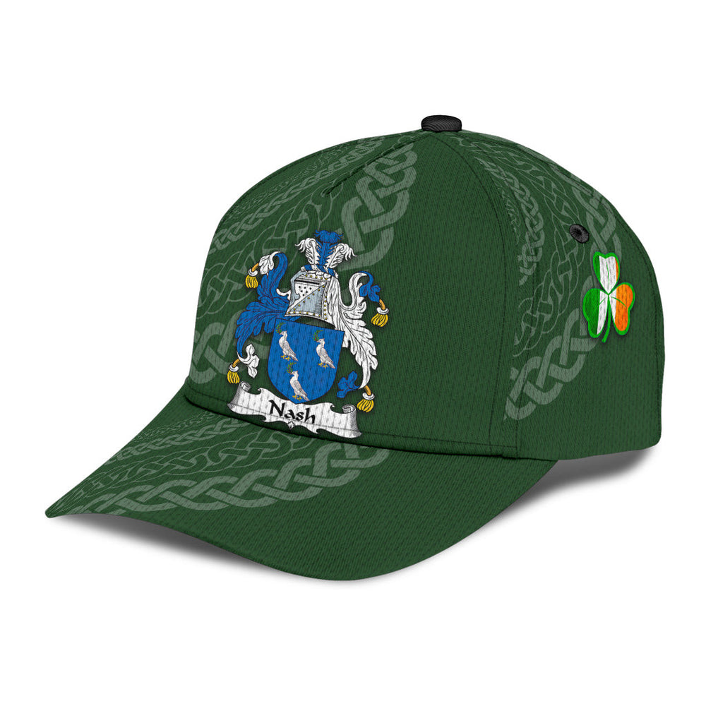 Clan Nash Coat Of Arms - Irish Family Crest St Patrick's Day Classic CapCH25 Classic Cap - Nash Coat Of Arms St Patrick's Day Classic Cap Irish Cap