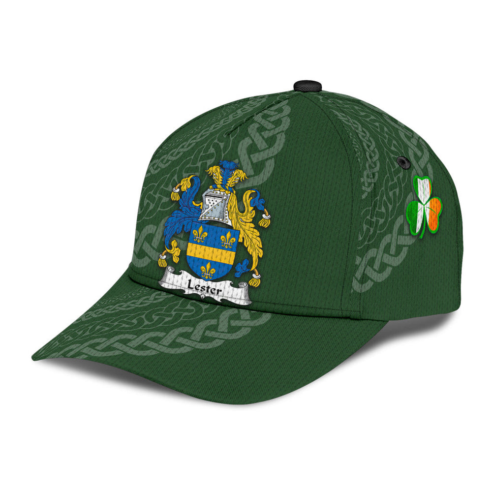 Clan Lester Coat Of Arms - Irish Family Crest St Patrick's Day Classic CapCU86 Classic Cap - Lester Coat Of Arms St Patrick's Day Classic Cap Irish Cap