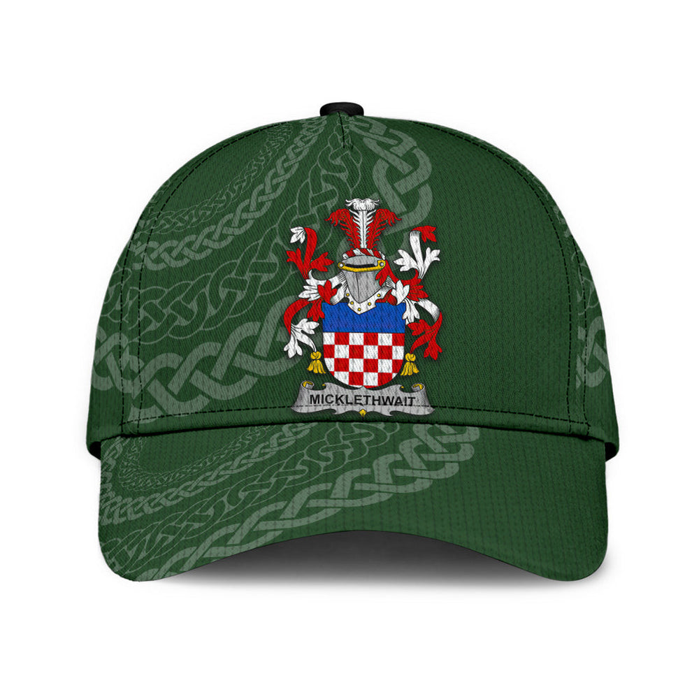 Clan Micklethwait Coat Of Arms - Irish Family Crest St Patrick's Day Classic CapXP14 Classic Cap - Micklethwait Coat Of Arms St Patrick's Day Classic Cap Irish Cap