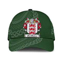 Clan Macmahon Coat Of Arms - Irish Family Crest St Patrick's Day Classic CapLU42 Classic Cap - Macmahon Coat Of Arms St Patrick's Day Classic Cap Irish Cap