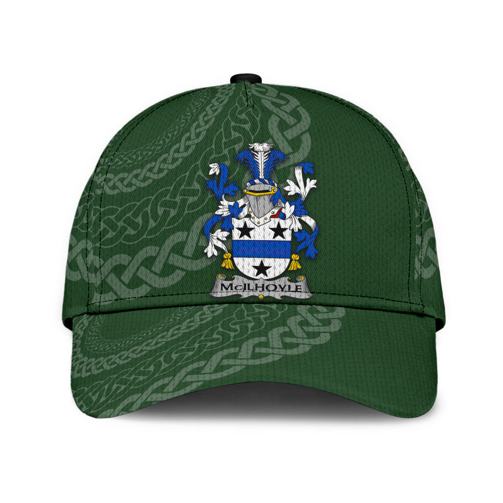 Clan Mcilhoyle Coat Of Arms - Irish Family Crest St Patrick's Day Classic CapNP63 Classic Cap - Mcilhoyle Coat Of Arms St Patrick's Day Classic Cap Irish Cap