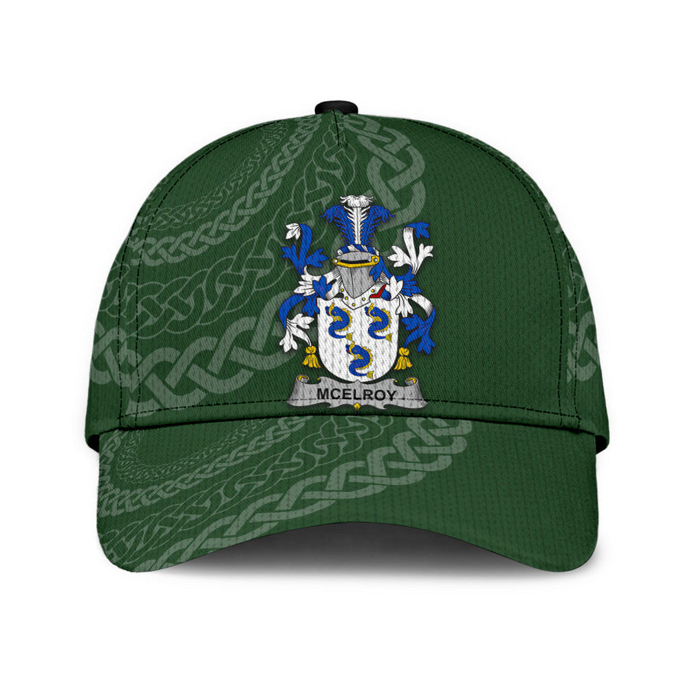 Clan Mcelroyarms - Irish Family Crest St Patrick's Day Classic CapJQ79 Classic Cap - Mcelroyarms St Patrick's Day Classic Cap Irish Cap