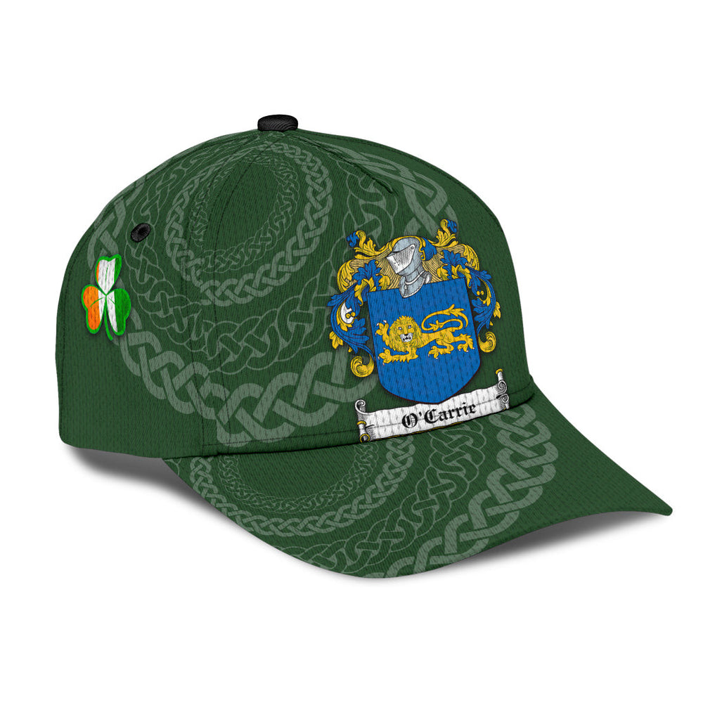 Clan Ocarrie Coat Of Arms - Irish Family Crest St Patrick's Day Classic CapHF36 Classic Cap - Ocarrie Coat Of Arms St Patrick's Day Classic Cap Irish Cap