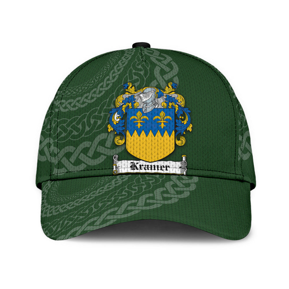 Clan Kramer Coat Of Arms - Irish Family Crest St Patrick's Day Classic CapCK81 Classic Cap - Kramer Coat Of Arms St Patrick's Day Classic Cap Irish Cap
