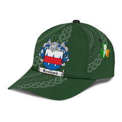 Clan Leonard Coat Of Arms - Irish Family Crest St Patrick's Day Classic CapOH72 Classic Cap - Leonard Coat Of Arms St Patrick's Day Classic Cap Irish Cap