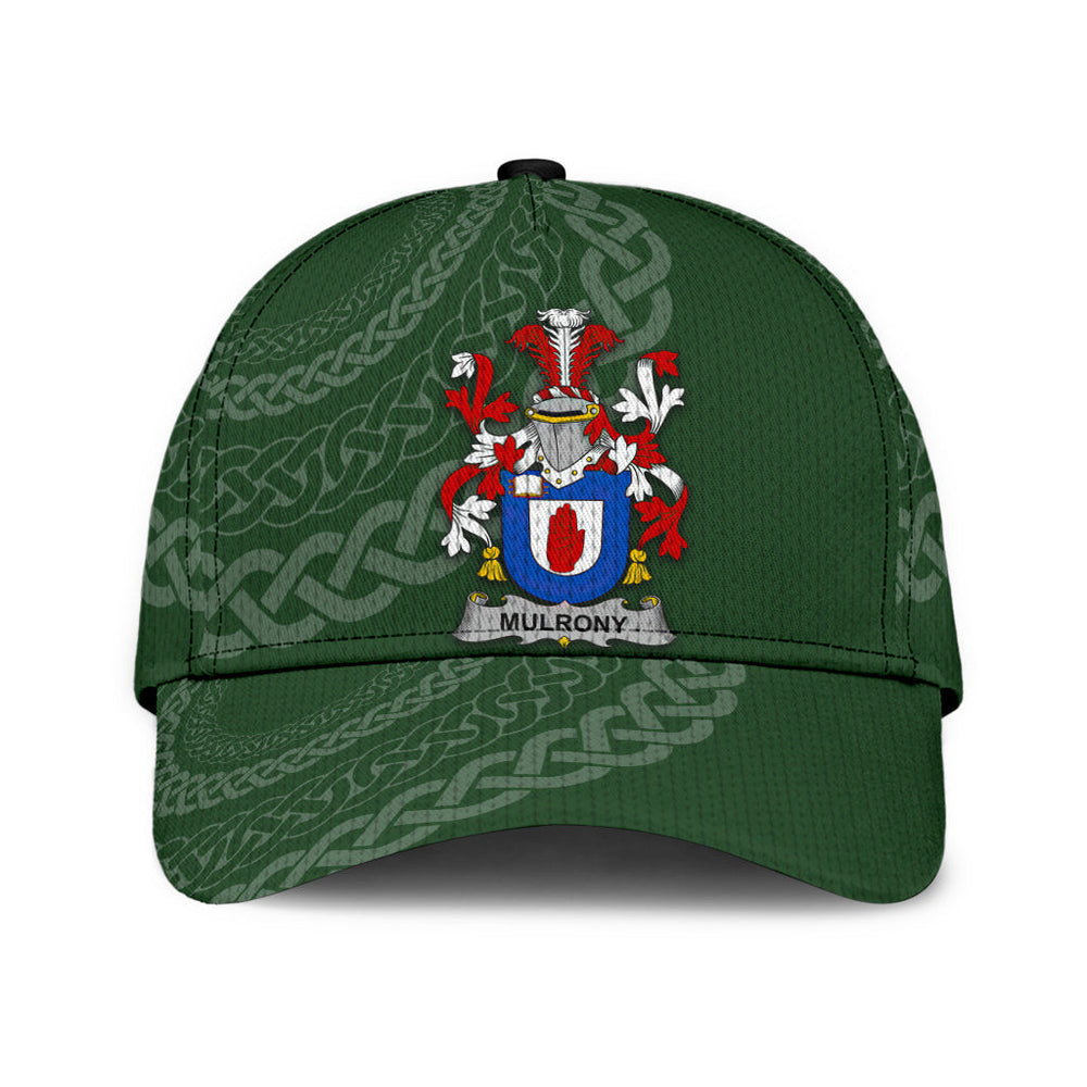 Clan Mulrony Coat Of Arms - Irish Family Crest St Patrick's Day Classic CapVJ90 Classic Cap - Mulrony Coat Of Arms St Patrick's Day Classic Cap Irish Cap