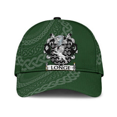 Clan Longe Coat Of Arms - Irish Family Crest St Patrick's Day Classic CapMA48 Classic Cap - Longe Coat Of Arms St Patrick's Day Classic Cap Irish Cap
