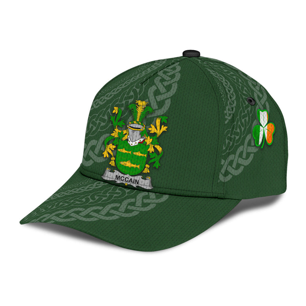 Clan Mccain Coat Of Arms - Irish Family Crest St Patrick's Day Classic CapLH43 Classic Cap - Mccain Coat Of Arms St Patrick's Day Classic Cap Irish Cap