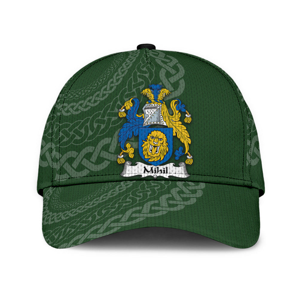 Clan Mihil Coat Of Arms - Irish Family Crest St Patrick's Day Classic CapJM28 Classic Cap - Mihil Coat Of Arms St Patrick's Day Classic Cap Irish Cap