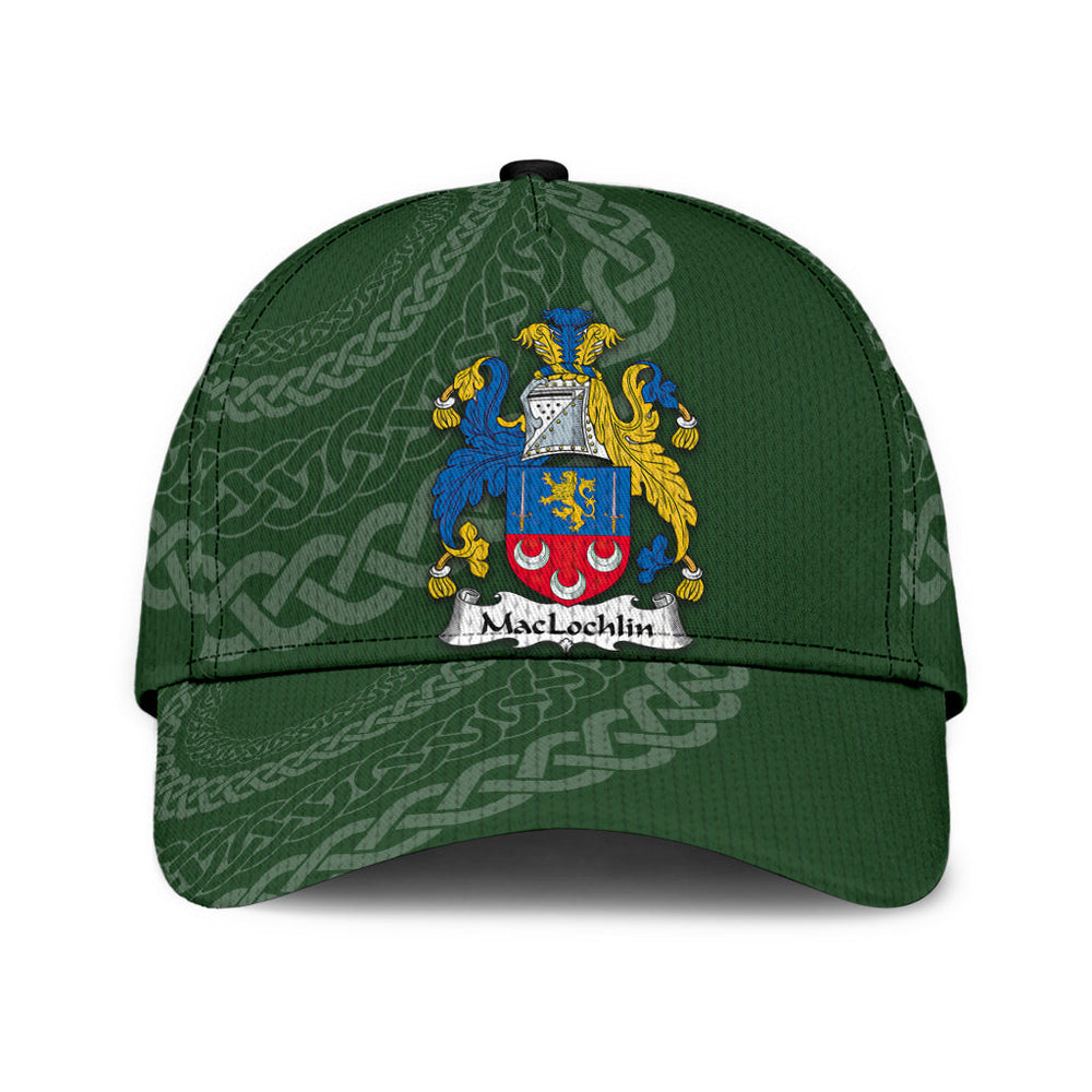 Clan Maclochlin Coat Of Arms - Irish Family Crest St Patrick's Day Classic CapUO21 Classic Cap - Maclochlin Coat Of Arms St Patrick's Day Classic Cap Irish Cap