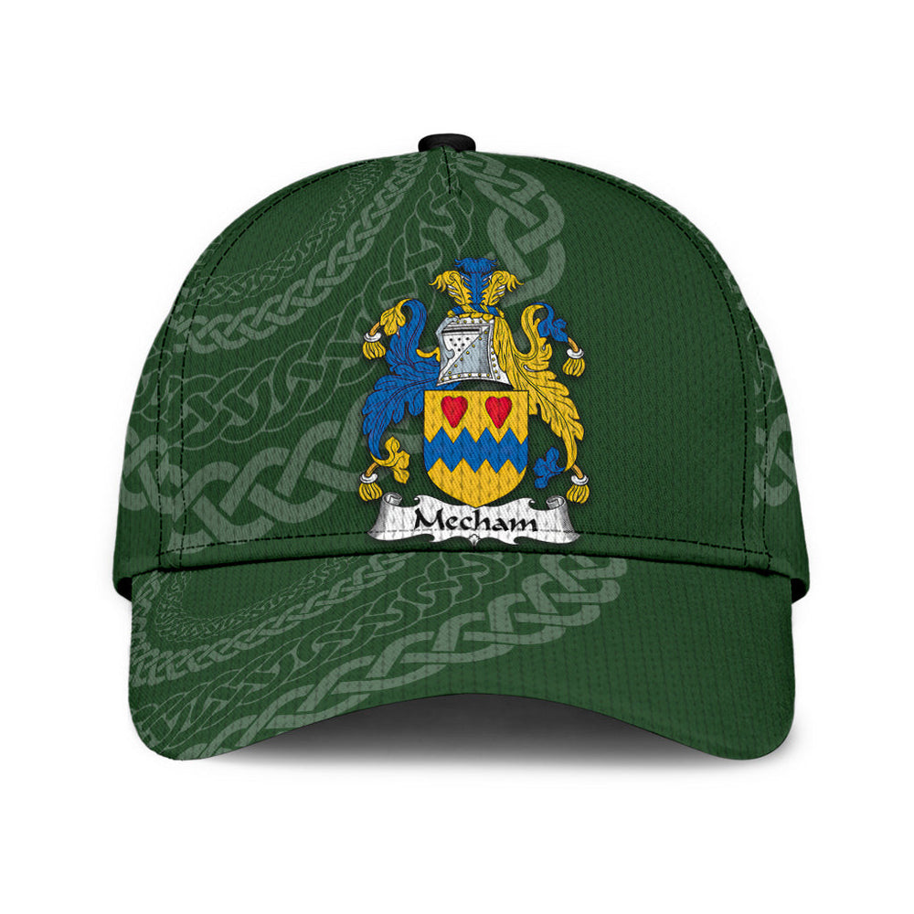 Clan Mecham Coat Of Arms - Irish Family Crest St Patrick's Day Classic CapPN46 Classic Cap - Mecham Coat Of Arms St Patrick's Day Classic Cap Irish Cap