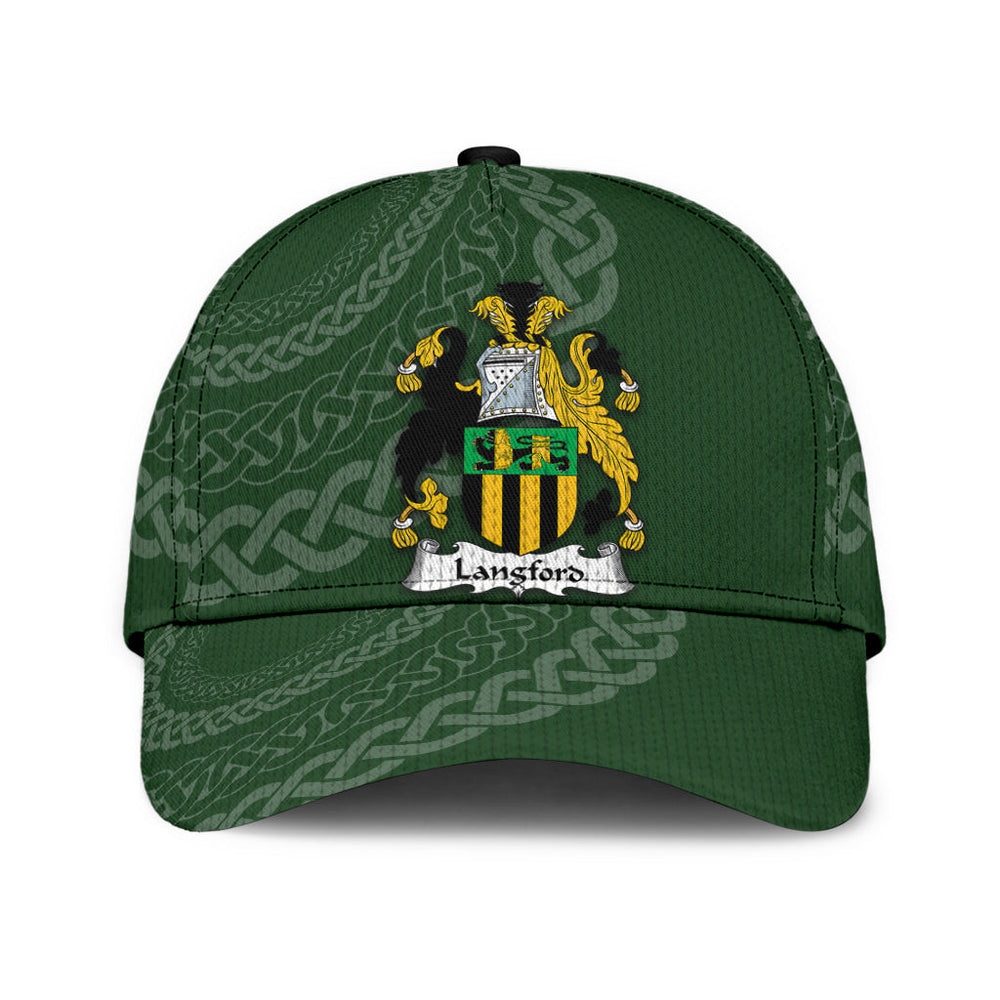 Clan Langford Coat Of Arms - Irish Family Crest St Patrick's Day Classic CapAR70 Classic Cap - Langford Coat Of Arms St Patrick's Day Classic Cap Irish Cap