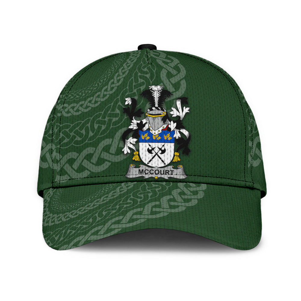 Clan Mccourt Coat Of Arms - Irish Family Crest St Patrick's Day Classic CapDM71 Classic Cap - Mccourt Coat Of Arms St Patrick's Day Classic Cap Irish Cap