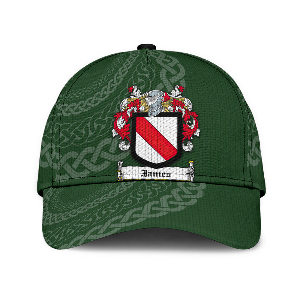 Clan James Coat Of Arms - Irish Family Crest St Patrick's Day Classic CapST63 Classic Cap - James Coat Of Arms St Patrick's Day Classic Cap Irish Cap