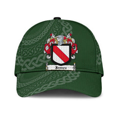Clan James Coat Of Arms - Irish Family Crest St Patrick's Day Classic CapST63 Classic Cap - James Coat Of Arms St Patrick's Day Classic Cap Irish Cap