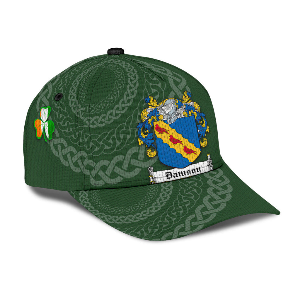 Clan Dawson Coat Of Arms - Irish Family Crest St Patrick's Day Classic CapFS30 Classic Cap - Dawson Coat Of Arms St Patrick's Day Classic Cap Irish Cap