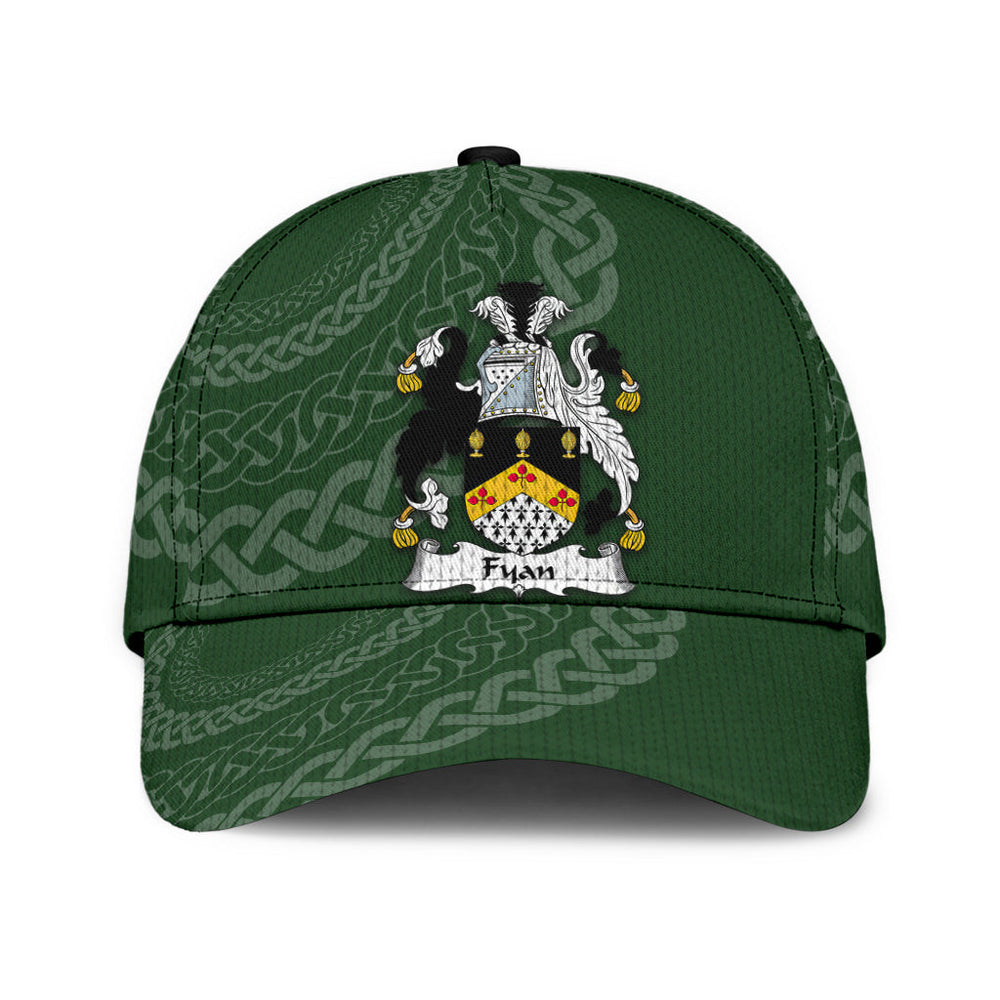 Clan Fyan Coat Of Arms - Irish Family Crest St Patrick's Day Classic CapRC56 Classic Cap - Fyan Coat Of Arms St Patrick's Day Classic Cap Irish Cap