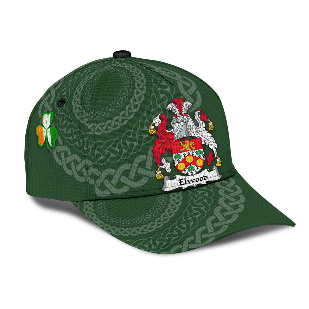 Clan Elwood Coat Of Arms - Irish Family Crest St Patrick's Day Classic CapDO80 Classic Cap - Elwood Coat Of Arms St Patrick's Day Classic Cap Irish Cap